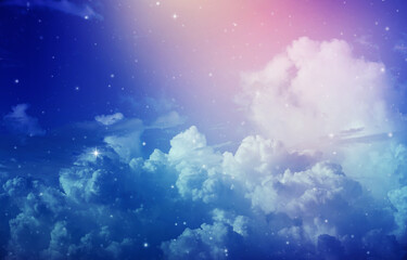 Wall Mural - night sky with stars.