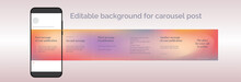 Colorful Background For Carousel Post In Social Media