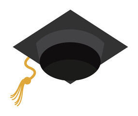 Sticker - graduation black hat