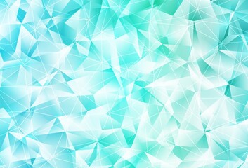Poster - light green vector background with triangles.