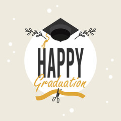 Wall Mural - happy graduation card