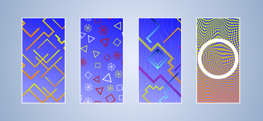 Poster - Abstract vector pattern gradient background templates. Modern geometric design with minimal geometric shapes