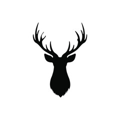 Wall Mural - deer vector icon. elk illustration sign. horns symbol. hunting logo.