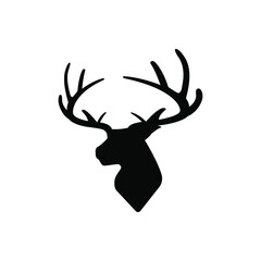 Wall Mural - deer vector icon. elk illustration sign. horns symbol. hunting logo.