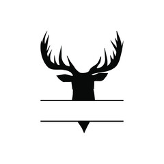 Wall Mural - deer vector icon. elk illustration sign. horns symbol. hunting logo.
