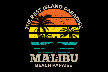 Poster - malibu beach paradise island style