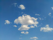 White clouds in the blue sky panorama