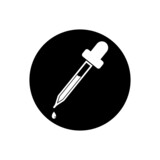Fototapeta Londyn - Medical pipette icon. Rounded Button Style Editable Vector EPS Symbol Illustration.