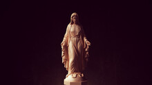 Virgin Mary Madonna Statue Religion Saint Art Sculpture God 3d Illustration Render	