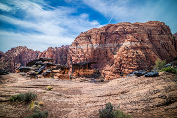 Wall Mural - Mountain Ridges in Snow Canyon State Park, Utah