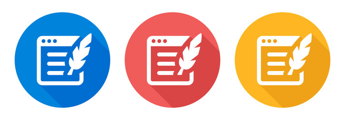 Poster - Writing content icon. Blog, vlog icon symbol vector illustration.