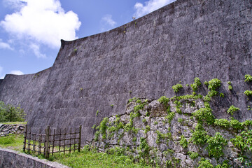 Wall Mural - The beautiful stone wall at Shuri castle.