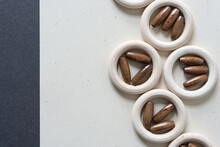 Plain Wooden Rings With Beads
