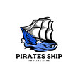 pirates ship ocean boat sail wave marine pirate