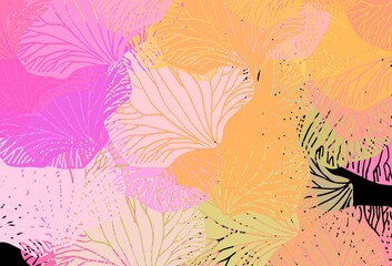 Poster - Light Pink, Yellow vector texture with abstract forms.