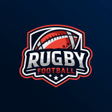 Fototapeta Na ścianę - Rugby, Football Club Logo Design