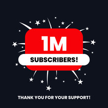 1 million subscribers celebration thank you achievement