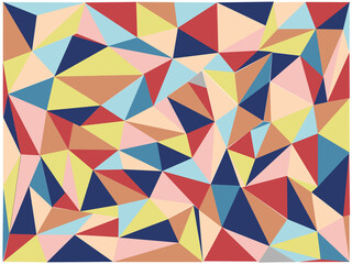 Fototapete - This is a  Colorful Background With Triangle Pattern , Vector Design.