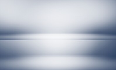 Poster - Blue gradient white light abstract background blurred empty studio room backdrop wallpaper. use for showcase or product your. copy space for text
