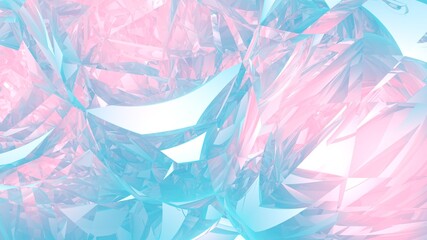 Poster - Abstract background in the form of broken lines and gradient. Crystal. Rendering an image.