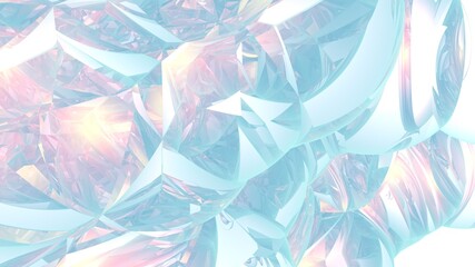 Poster - Abstract background in the form of broken lines and gradient. Crystal. Rendering an image.