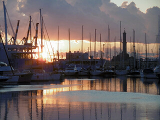 Sticker - marina at night