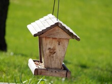 Close-up Of Birdhouse On Field