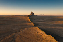 Scenic View Of Shiprock During Sunset
