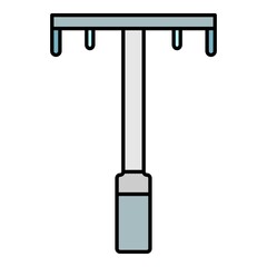 Poster - old electric tower icon. outline old electric tower vector icon color flat isolated on white