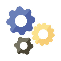 Sticker - Isolated gears icon