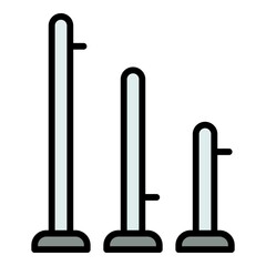 Poster - Scaffold bar icon. Outline illustration of scaffold bar vector icon color flat isolated on white
