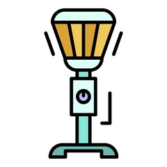 Poster - Stand heater icon. Outline stand heater vector icon color flat isolated on white