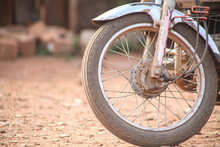 Close-up Of Motor Cycle Tire Outdoors