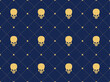 © kirkchai - skull on blue seamless pattern, picture art and abstract background.