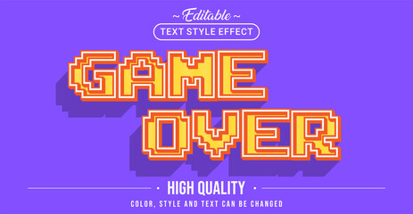 Poster - Editable text style effect - Game Over text style theme.