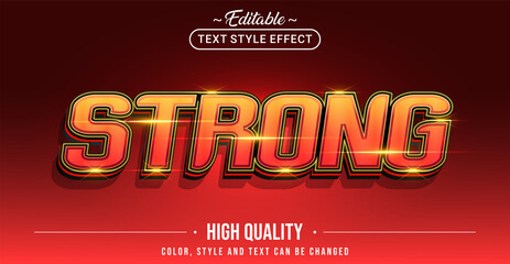 Aufkleber - Editable text style effect - Strong text style theme.