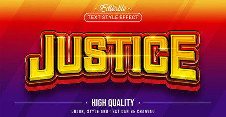 Poster - Editable text style effect - Justice text style theme.