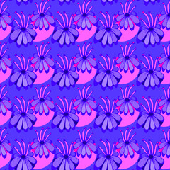  Vector pattern flowers. For printing on fabric. Floral pattern.