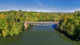 Fototapeta Fototapety z mostem - Kaszuby-most w Rutkach nad rzeką Radunią