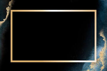Wall Mural - blank golden rectangle frame vector
