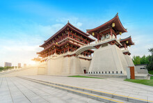 The Ziyun Tower Was Built In 727 AD And Is The Main Building Of The Datang Furong Garden, Xi'an, China.