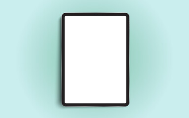 Aufkleber - Black 3D realistic tablet PC mockup frame with front view blank screen.