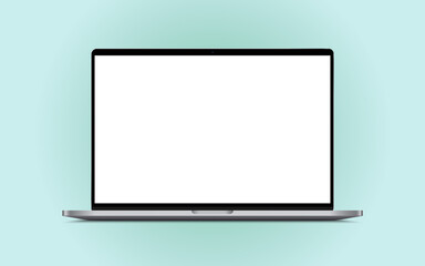Aufkleber - Realistic black frame notebook laptop computer mockup with blank screen.