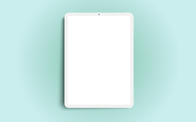 Aufkleber - White 3D realistic tablet PC mockup frame with front view blank screen.