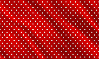 Poster - Seamless Polka dot pattern on red background. Vintage polka dots white and red pattern. Sexy polka dot dress pattern. Seamless vector pattern. Celebration confetti background.Vector illustration EPS10