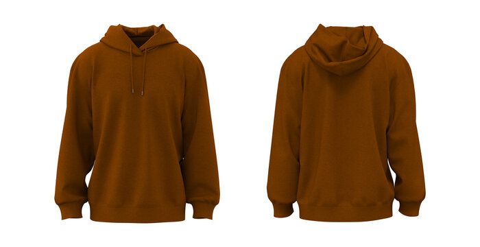 oversized hooded sweatshirt mockup for print, 3d rendering, 3d illustration