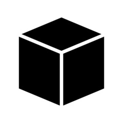 Sticker - cube vector icon