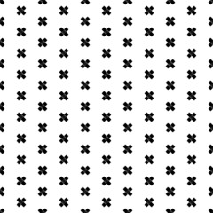 Poster - Square seamless background pattern from geometric shapes. The pattern is evenly filled with big black adhesive plaster symbols. Vector illustration on white background