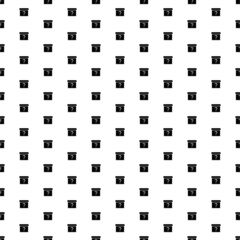 Poster - Square seamless background pattern from black gift box with a question symbols. The pattern is evenly filled. Vector illustration on white background