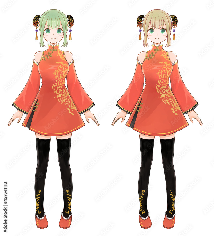 チャイナ 服 イラスト